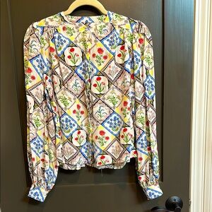 Boden Floral Patterned Long Full Sleeve Blouse, size 4